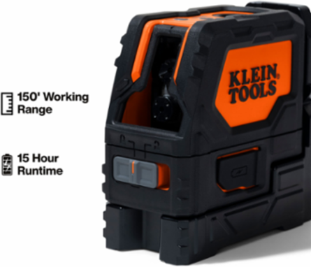 Self-Leveling Red Laser Level with 150 ft Range, IP54 Water & Dust Resistant