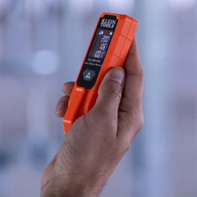 Compact Laser Distance Measure, 2-100 Feet Range, 1/8-Inch Accuracy