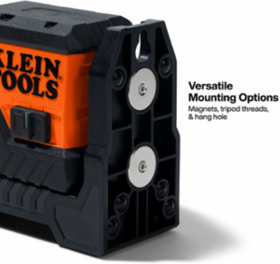 Green Mini Cross-Line Laser Level, 50 Foot Range, IP54 Water/Dust Resistance
