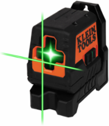 Green Mini Cross-Line Laser Level, 50 Foot Range, IP54 Water/Dust Resistance