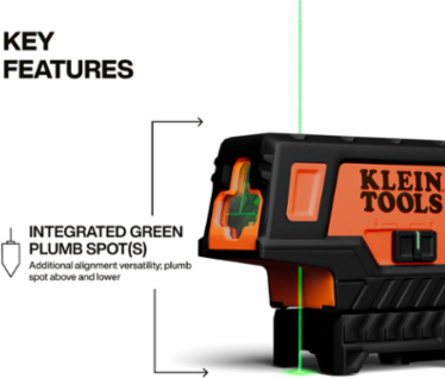 Compact Green Cross-Line Laser Level with Plumb Spot