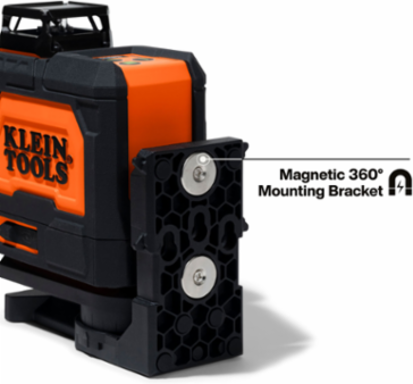 Rechargeable Green Laser Level with 3 Planar Lines, IP54 Rating, 9 hr Battery Life