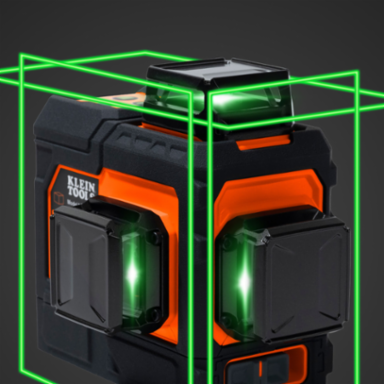 Rechargeable Green Laser Level with 3 Planar Lines, IP54 Rating, 9 hr Battery Life