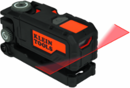 Red Pocket Laser Level, 30' Range, 1 Beam, 3-Axis Lighted Vials, Magnetic Mount