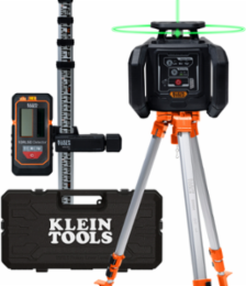 Green Rotary Laser Level, Self-Leveling with Plumb Spot and Tripod
