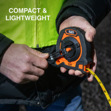 Closed Reel Long Tape Measure, 100-Foot
