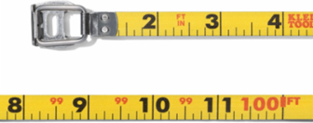 Closed Reel Long Tape Measure, 100-Foot