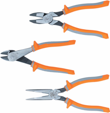 1000V Insulated Tool Set, 3-Piece with 8-Inch Long Nose, 9-Inch Side Cutters
