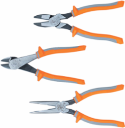 1000V Insulated Tool Set, 3-Piece with 8-Inch Long Nose, 9-Inch Side Cutters