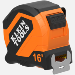 16-Foot Compact Tape Measure with 13-Foot Reach, Double-Sided Scale, Nylon Coating