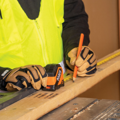 25-Foot Compact Tape Measure, 13-Foot Reach, Double-Sided Hook, Nylon Coating