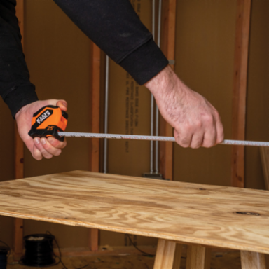 25-Foot Compact Tape Measure, 13-Foot Reach, Double-Sided Hook, Nylon Coating