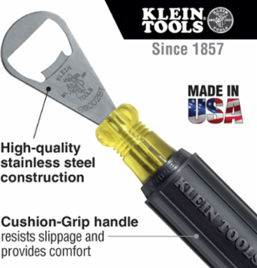 Stainless Steel Manual Bottle Opener 2-3/4 Inch Width, Cushion-Grip Handle