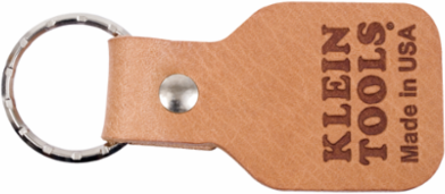 Leather Key Chain, Genuine Cowhide, Compact Design, Made in USA