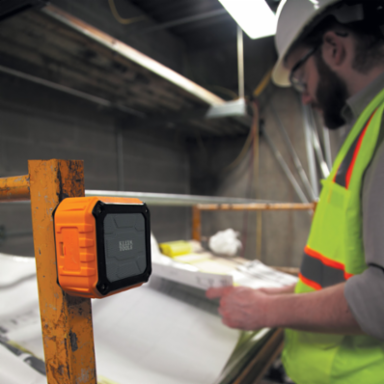 Wireless Jobsite Speaker, 10-Hour Battery Life, IP45 Water/Dust Resistant