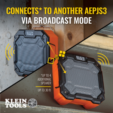 Bluetooth Jobsite Speaker with Magnet, 5.46 Inch, 20-Hour Battery Life