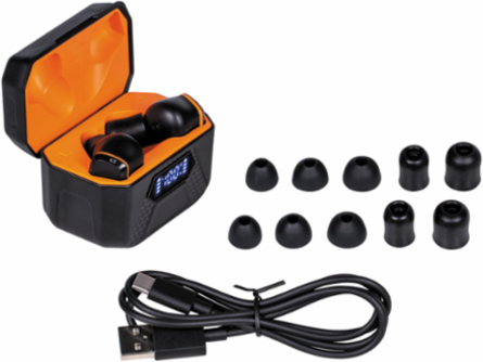 Elite Bluetooth Jobsite Earbuds, 25 dB Noise Reduction, 24 hr Battery Life, IP67