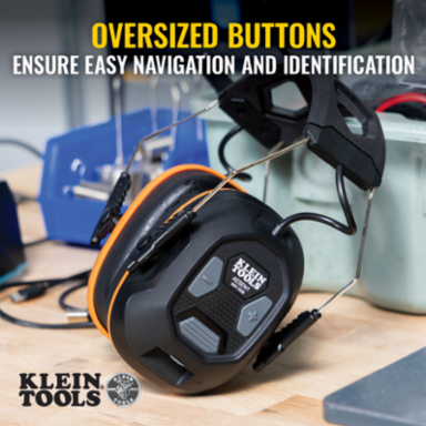 Bluetooth Earmuffs, 70-Hour Battery Life, IP54, 40 mm Audio Drivers, 20 dB NRR