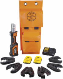 Battery-Operated Cutter/Crimper Kit, 2 Ah, 7-Ton Hydraulic Force, Cuts 750 MCM Copper