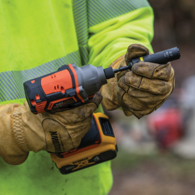 Battery-Operated Compact Impact Driver 1/4 Inch Hex Drive 210 ft-lbs Torque