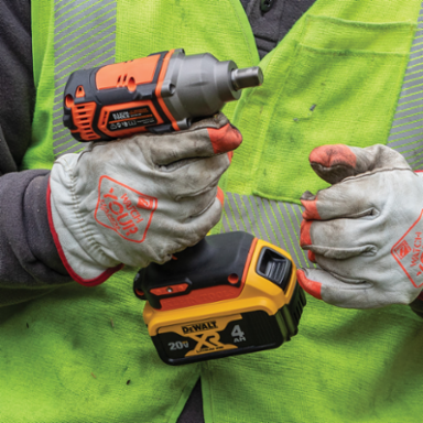 Battery-Operated Compact Impact Wrench 1/2 Inch Pin Detent 210 ft-lbs Torque
