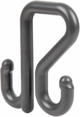 2-Inch Utility Bucket S-Hook, Nylon Construction, Max Load 40 lb