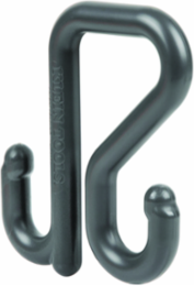2-Inch Utility Bucket S-Hook, Nylon Construction, Max Load 40 lb