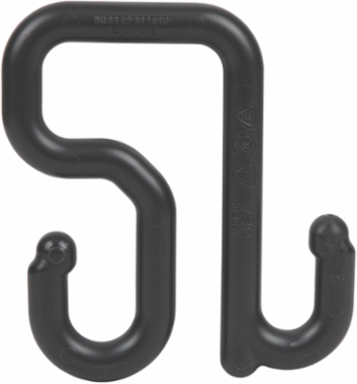 3-Inch Utility Bucket S-Hook, Nylon, 40 lb Capacity