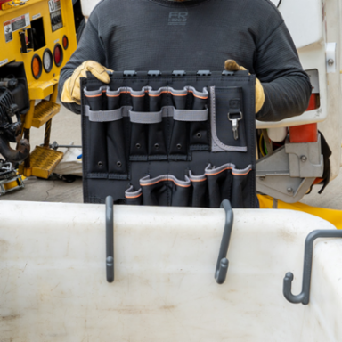 Tool Apron Storage Module, 15.5 Inch Width, 12 Compartments, Heavy-Duty Plastic