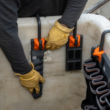 Socket Storage Module with 6 Slots for Common Impact Socket Sizes and S-Hook System