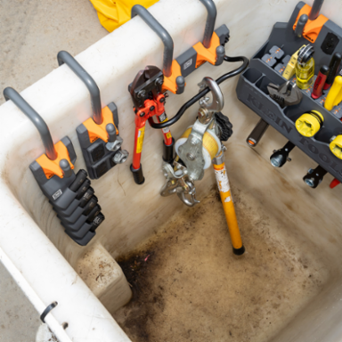 Socket Storage Module with 6 Slots for Common Impact Socket Sizes and S-Hook System