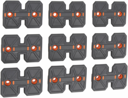 Hard Tool Module Flaps, Rail System, 9-Pack