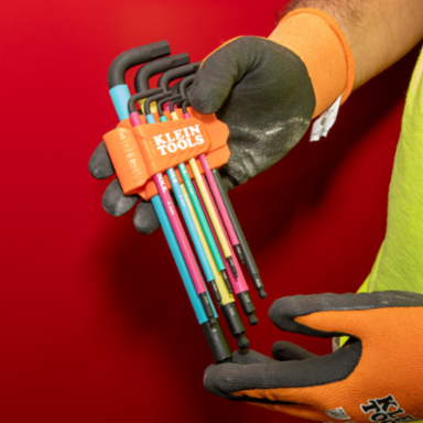 Color Coded Hex Key Set, SAE and Metric, 18-Piece