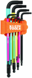 Color Coded Extra-Long L Style Hex Key Caddy Set, Metric, 9-Piece