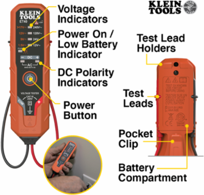 Premium Clamp Meter Kit 400 Amp AC/DC, 600V, Auto Ranging, 2000 Count LCD