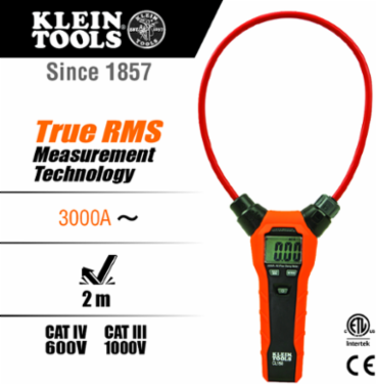 Digital AC Clamp Meter with 18 Inch Flexible Clamp, True RMS, Auto-Ranging