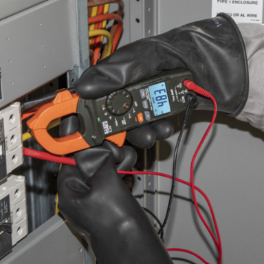 Digital Clamp Meter 400 Amp AC Auto-Ranging with Temperature, TRMS, Backlit LCD
