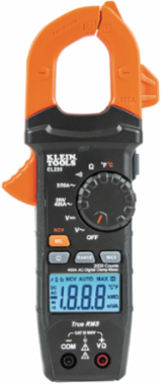 Digital Clamp Meter 400 Amp AC Auto-Ranging with Temperature, TRMS, Backlit LCD