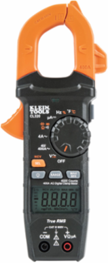 HVAC TRMS Digital Clamp Meter, 400 Amp AC Current, 600V AC/DC, Backlit LCD