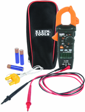 HVAC TRMS Digital Clamp Meter, 400 Amp AC Current, 600V AC/DC, Backlit LCD