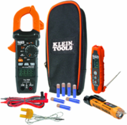 HVAC Electrical Test Kit, 400A Clamp Meter, Dual IR Thermometer, NCVT Tester