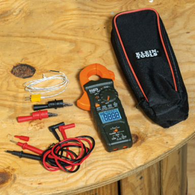 HVAC TRMS Clamp Meter, 600A Current, 750V AC/600V DC, -148° to 1832°F Temperature Range