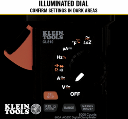 600A AC/DC Auto-Ranging TRMS Clamp Meter with Worklight