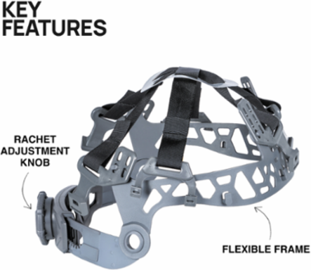 Safety Helmet Suspension - Fits Hat Size 6.5 to 8, Nylon, 6-Point Adjustment