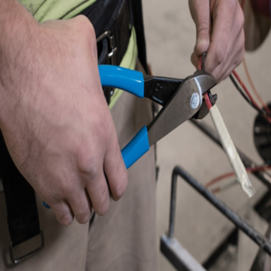 Heavy-Duty 8 Inch High-Leverage Diagonal Cutting Pliers - Steel, Plastic-Dipped Handles