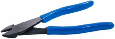 Heavy-Duty 8 Inch High-Leverage Diagonal Cutting Pliers - Steel, Plastic-Dipped Handles