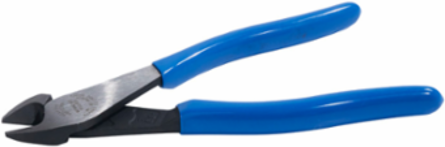Heavy-Duty 8 Inch High-Leverage Diagonal Cutting Pliers - Steel, Plastic-Dipped Handles