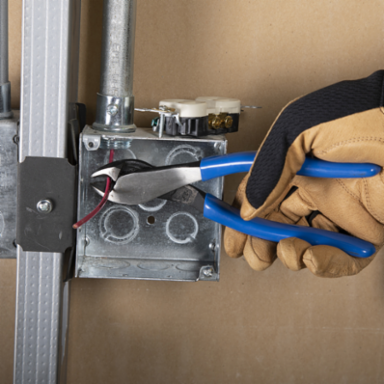8 Inch High-Leverage Diagonal Cutting Pliers with Angled Head