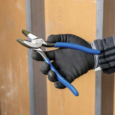 Heavy-Duty Side Cutting Lineman's Pliers 8 Inch, Cuts ACSR, Induction Hardened