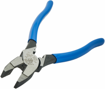 9 Inch Heavy Duty Lineman's Pliers with Crimper, Cuts ACSR and Most Hardened Wire